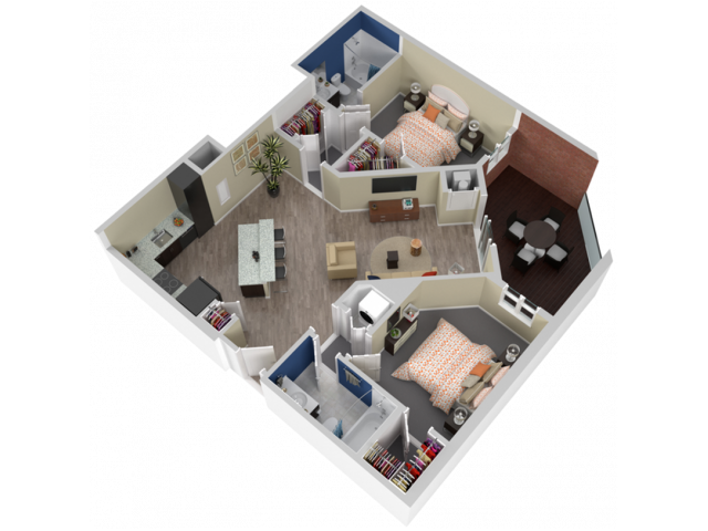 2 Bed floor plan